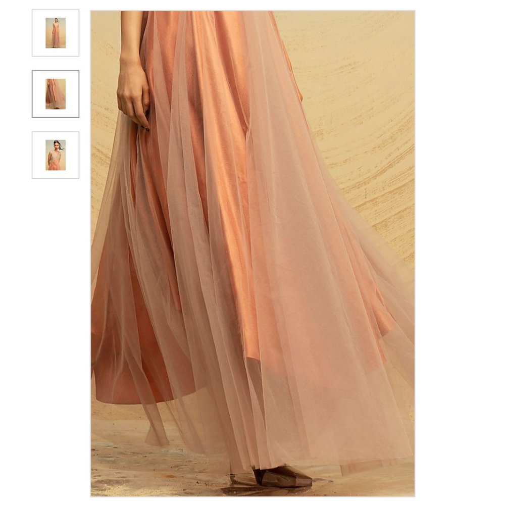 AKHL - Blush Pink Textured Satin Dress - Worn Once - XS - Picture 3 of 10